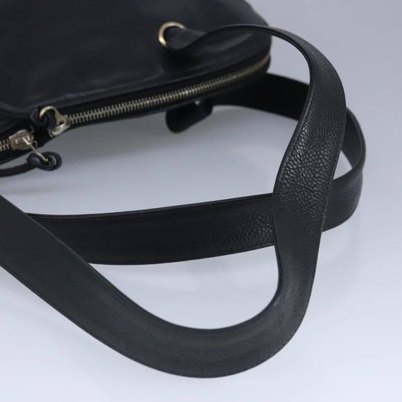 CHANEL COCO Mark Tote Bag Caviar Skin Black Gold CC Auth yk15761 - Picture 7 of 16